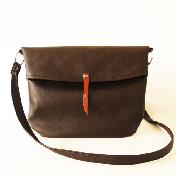 NEW Leather Messanger bag, shoulder bag, Crossbody bag, Brown, Messanger purse