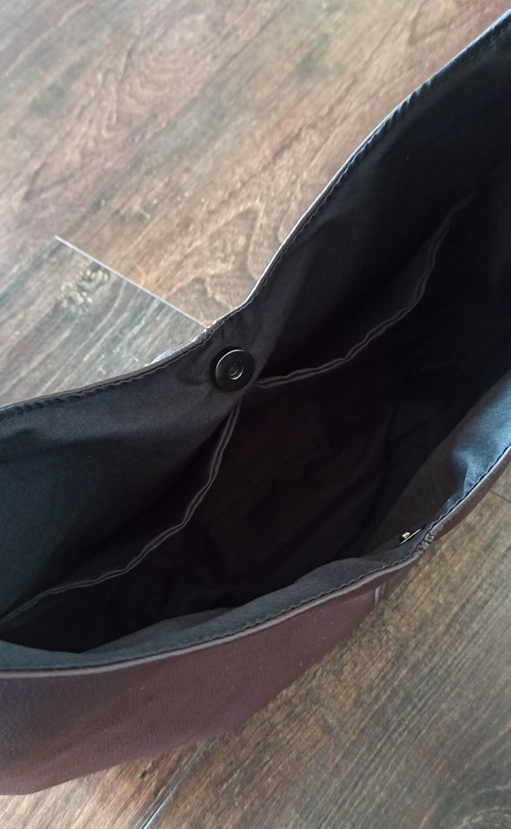 Vegan Leather Hobo Bag, Leather Shoulder Bag, Chocolate