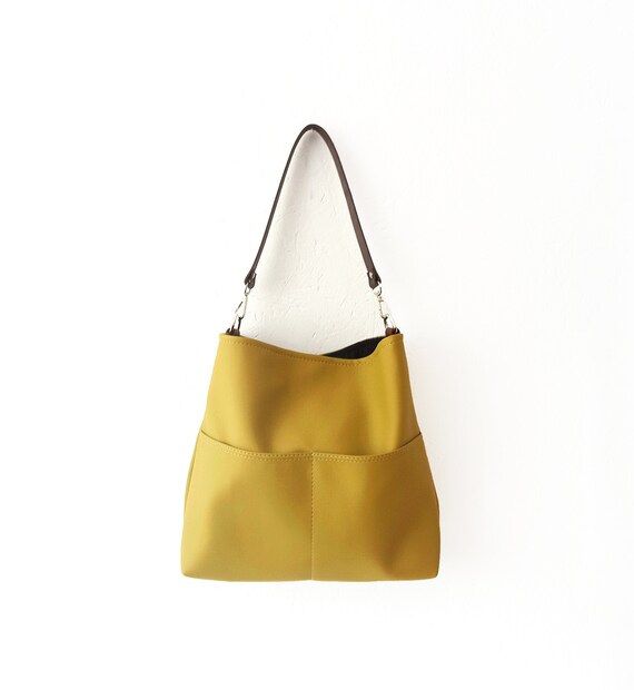 Buy Mustard Yellow Hobo Bag: Large Shoulder Bag, Vegan 