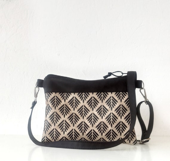 Small Casual Crossbody Bag Everyday Crossbody Purse Vegan Leather Bag minimalist Bag Gray and Black Women s Handbag Gift Idea Handmade Etsy Canada