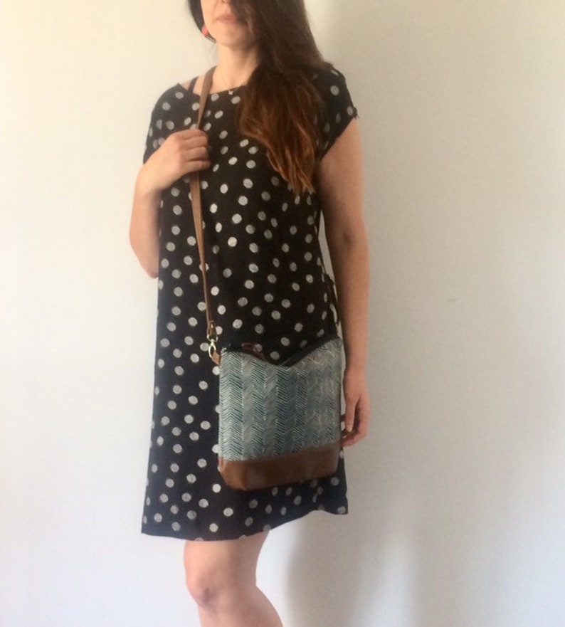 Striped Crossbody Bag Black and White Stripes Large Etsy