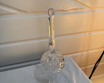 Vintage Weihnachtsbaumschmuck aus Waterford-Glas mit abgerundeter Spitze