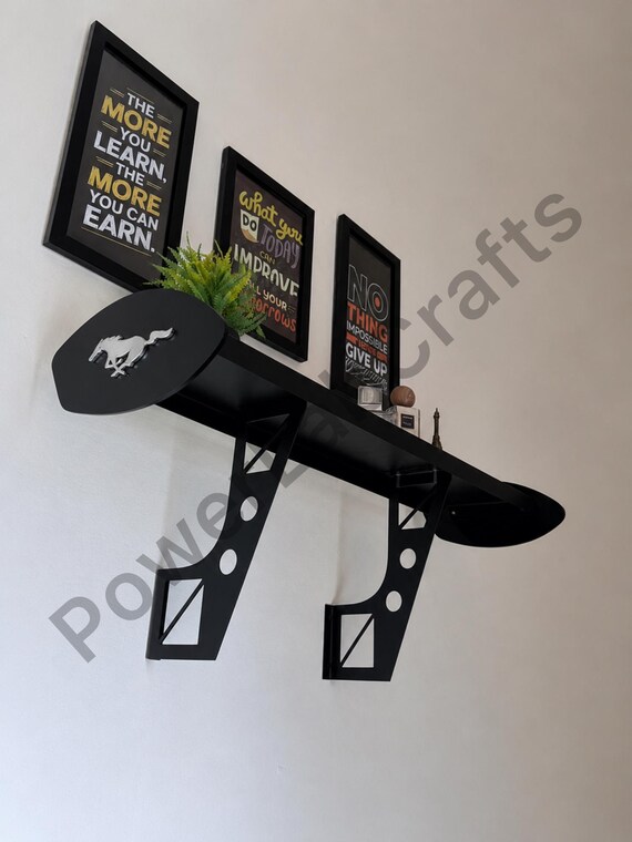 Mustang GT Style Spoiler Shelf – Wall Mounted Race Car Decor