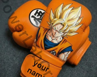 Bokshandschoenen op maat, geïnspireerd op anime | Gepersonaliseerde trainingshandschoenen | Bokshandschoenen met eigen naam | Cadeau voor vechtsportliefhebbers | Sparringhandschoenen