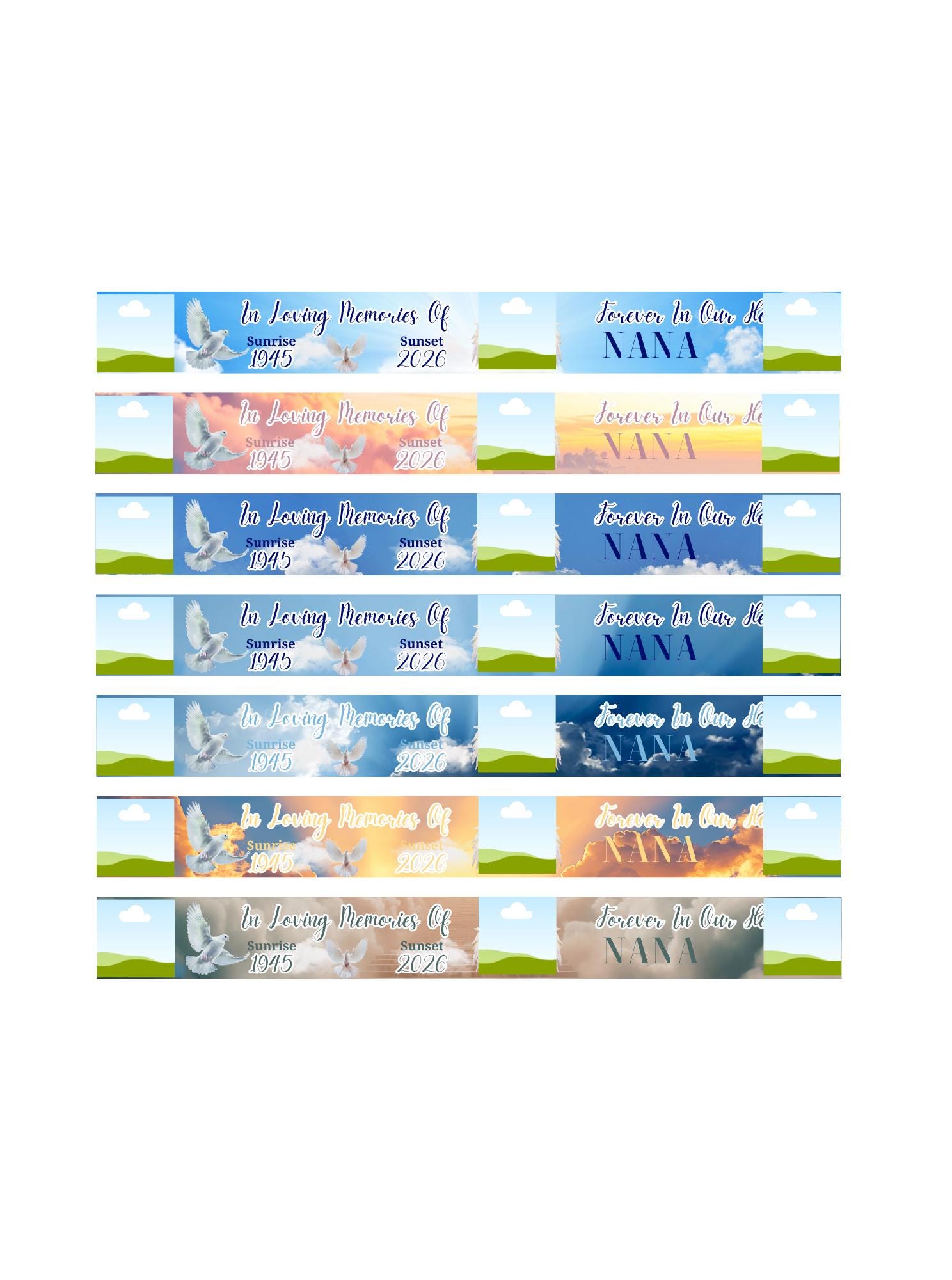 Memorial Ribbon Canva Template | Forever in Our Hearts Ribbon - Etsy