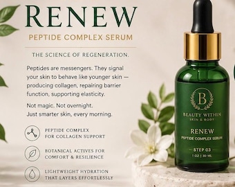 RENEW Pepept-Complizierte Serum | Regeneratives Anti-Aging Collagen Serum | Kosmetikerin Hautpflege | Morgenritual Schritt 03