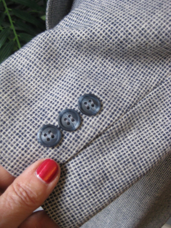 Pendleton Suit / Vtg 90s / Blue Check Wool Pendle… - image 4