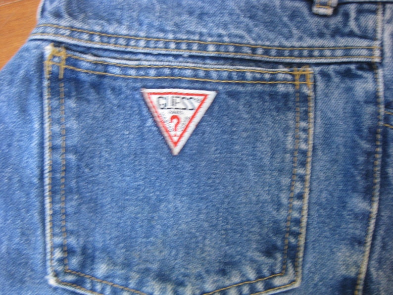 Guess Jeans / Vtg 80s / Georges Marciano Guess Jeans Baggy Tapered high waisted vintage blue jeans image 5