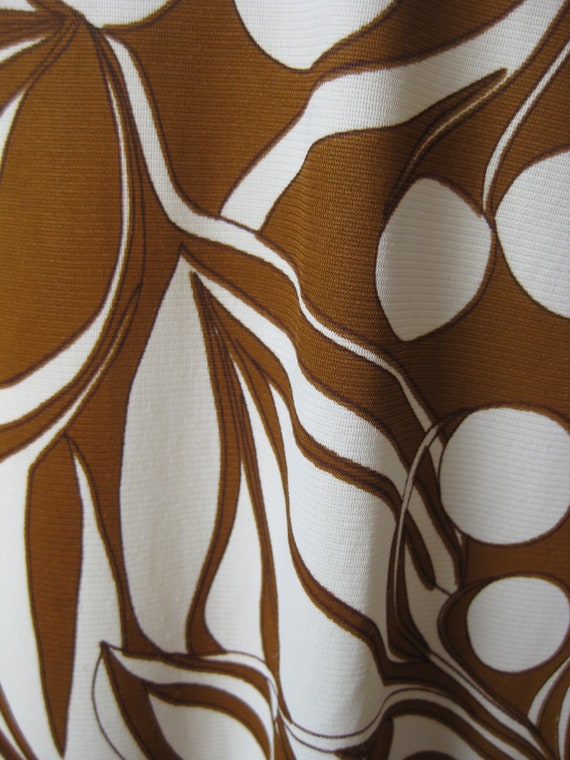 Psychedelic Dress / Vtg 60s / L'Aiglon Brown and … - image 2