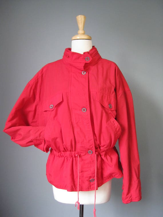 Retro Anorak / Vtg 80s / At Ease Red snowboard sk… - image 1