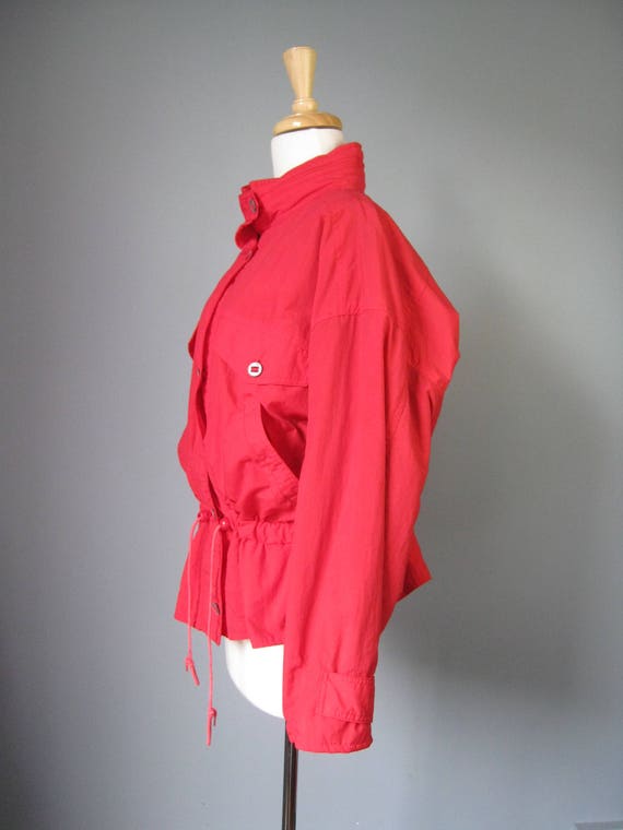 Retro Anorak / Vtg 80s / At Ease Red snowboard sk… - image 3