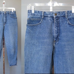 Guess Jeans / Vtg 80s / Georges Marciano Guess Jeans Baggy Tapered high waisted vintage blue jeans image 1