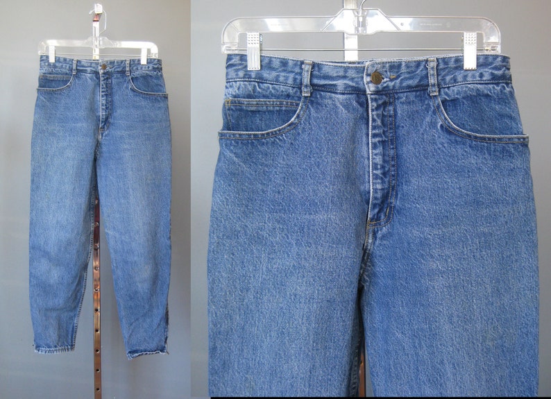 Guess Jeans / Vtg 80s / Georges Marciano Guess Jeans Baggy Tapered high waisted vintage blue jeans image 1
