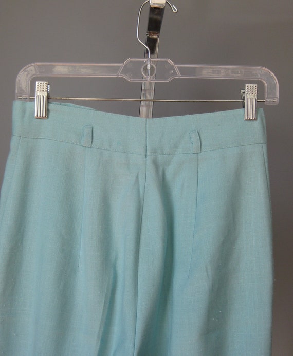 Tapered Trousers / Vtg 90s / Pastel Blue summer p… - image 3