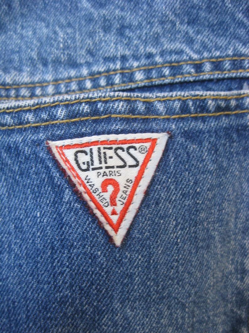 Guess Jeans / Vtg 80s / Georges Marciano Guess Jeans Baggy Tapered high waisted vintage blue jeans image 3