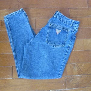 Guess Jeans / Vtg 80s / Georges Marciano Guess Jeans Baggy Tapered high waisted vintage blue jeans image 4