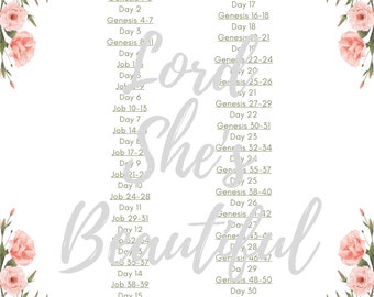 Bible in a Year Digital Download PDF Printable Bible in a Year