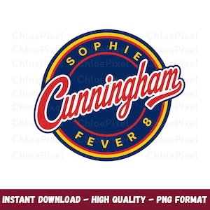 Indiana Basketball Sophie Cunningham 8 PNG | Fever Basketball Sublimation print File transparent background | Instant download