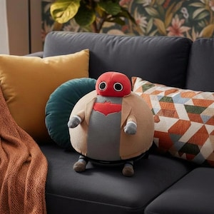 Red Hood Fat Jason Todd Plush | Bat Kawaii Plush Anime Collectibles | Anime Gifts Stuffed Animal Birthday Gift, valentine gift for Him