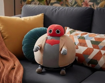 Red Hood Fat Jason Todd Plush | Bat Kawaii Plush Anime Collectibles | Anime Gifts Stuffed Animal Birthday Gift, valentine gift for Him
