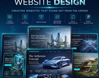 Custom Website Design | Modern Minimalist UI UX | E-commerce Service