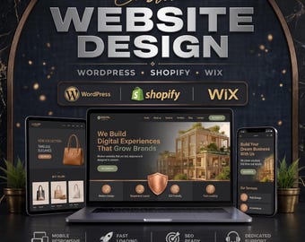 Websiteontwerp op maat, WordPress-website, Shopify-webshopontwerp, Wix-websiteontwerp, responsieve zakelijke websiteontwikkelaar