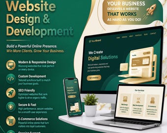Websiteontwerp op maat voor kleine bedrijven | Responsieve WordPress-ontwikkeling | SEO-geoptimaliseerd | Onbeperkte revisies | Implementatie