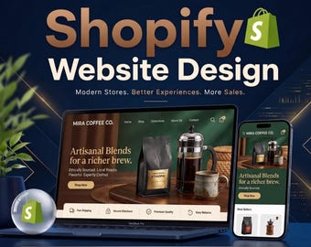 Shopify websiteontwerp | Ontwerp van een Shopify-webshop op maat | Shopify thema-instellingen en Shopify website-templates voor kleine bedrijven en dropshipping