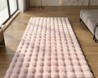 Handmade Bubble Plush Rug Carpet, Hand Tufted Rug, Wool Rug for Bedroom, Modern Neutral Rug, Gabbeh Rug, Welcome Mat, Kitchen Rug, Bath Rug
