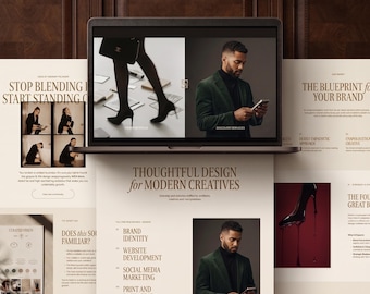 Template, website voor een creatieve studio, thema voor redactioneel portfolio 7.1, premium website voor branding en marketing