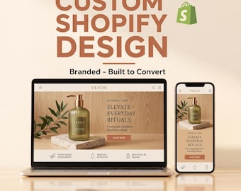 Websiteontwerp op maat voor Shopify | Conversiewinkel | Productpagina | E-commerce branding | Mobiele webwinkel