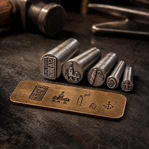 Custom Metal Stamp, Custom Logo Stamp, Metal Die, Blacksmith Touchmark, Coin Stamp Die, Custom Metal Punch Stamp, Jewelry Maker Tool