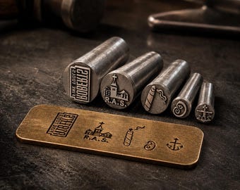 Custom Metal Stamp, Custom Logo Stamp, Metal Die, Blacksmith Touchmark, Coin Stamp Die, Custom Metal Punch Stamp, Jewelry Maker Tool