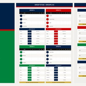 Könnte beinhalten: Ein 2026 FIFA World Cup Spielplan-Tracker mit dunkelblauem Kopfbereich, einem grünen Abschnitt für persönliche Angaben und weißen Seiten, die strukturierte Tabellen für Gruppenspiele und die Runde der letzten 32 enthalten.