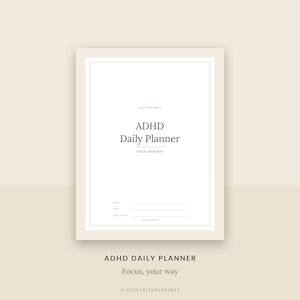 ADHD Daily Planner Printable | Focus Planner Brain Dump & Time Block PDF + PNG | Productivity Planner | Instant Download