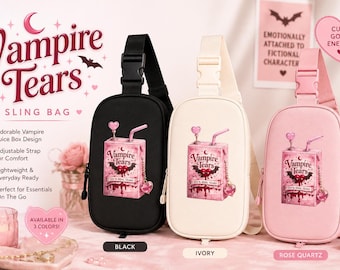 Borsa a tracolla "Lacrime di Vampiro" / Borsa a tracolla gotica da coquette