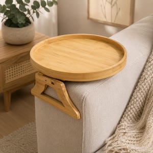 Clip-on tafel armleuning, houten opberger voor bank bekerhouder