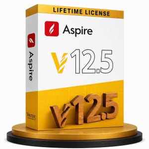 Software CAD CAM CNC Vectric Aspire 12.5 / Accesso a vita - Download immediato