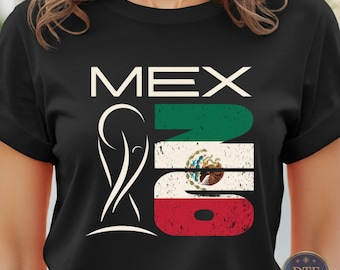 Transferencia DTF de la Copa de Fútbol de México, Copa Mundial de México 2026 lista para planchar, regalo divertido de fútbol, impresión DTF para camisetas, transferencia termoadhesiva de fútbol de México