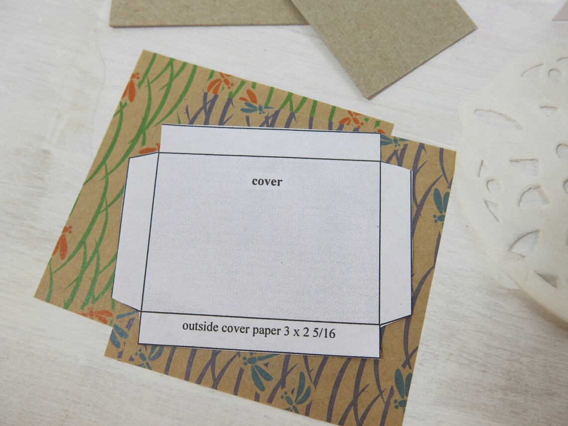 Mini Accordion Book Kit Tiny Book Kit Ephemera Book Kit Book Kit Junk Journal Tiny Personal