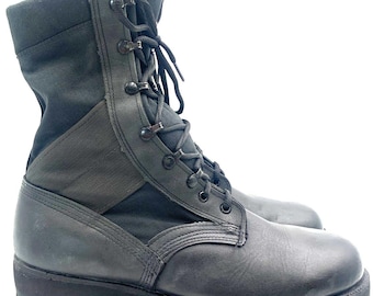 VTG Ro-Search Combat Jungle Boots Men's Size 12R Black Protective Spike Military