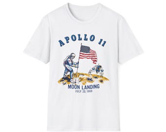 Apollo 11 Moon Landing T-Shirt | Astronaut Flag July 20 1969 Neil Armstrong Artemis 11 Space X Nasa
