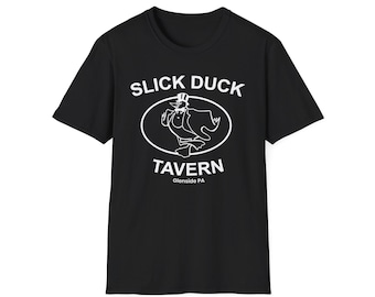 Slick Duck Tavern, Glenside PA Tee Shirt Philadelphia Dive Bar Shirt, Retro Vintage Style Local Pub Gift Pennsylvania Hometown Pride Shirt