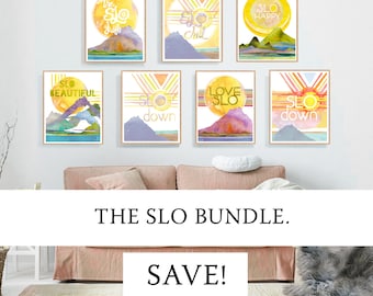 SLO PRINT BUNDLE -- Central Coast California San Luis Obispo Nature Mountain Sun Sea Art Prints