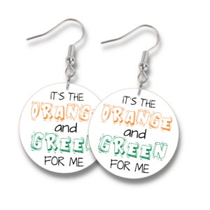 It's The Orange & Green for Me FAMU Earrings. HBCU Earrings