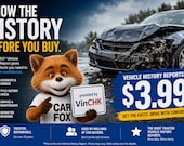 Vehicle Hostory Report in 2-3 min (PDF will be emailed to you) Save it, Print it, Share it. product logo