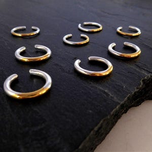 Minimal Keum Boo Ear Cuff - Two Tone Ear Cuff - Handmade Conch Ear Cuff - Eco-friendly Jewellery - Recycled 24ct Gold and Silver Jewellery