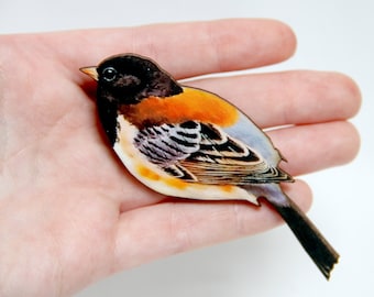 Bird Wooden Brooch