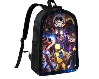 Creepy Toy Horror Backpack, Galaxy Monster School Bag, Spooky Gaming Laptop Backpack, Dark Fantasy Travel Gift for Teens