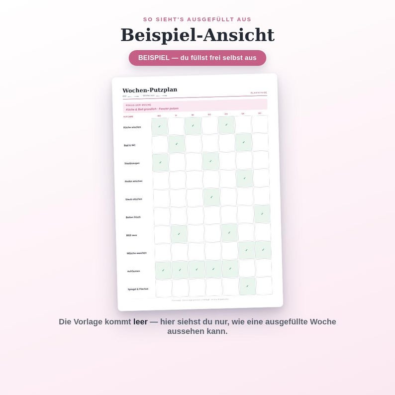 Cleaning Schedule Set for Printing (PDF) | 4 Templates: Weekly Schedule, Routines, Monthly/Seasonal Schedule, Family Tasks | A4 + US Letter image 3